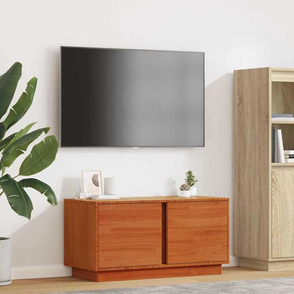 TV staliukas Televizoriaus spintelė Vaško ruda 80 x 35 x 40,5 cm