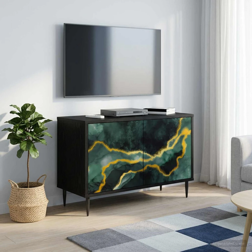 TV staliukas Televizoriaus spintelė WIJHE 69 x 33 x 50,5 cm Juodojo ąžuolo