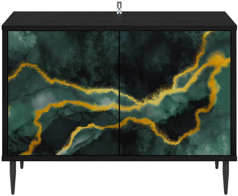 TV staliukas Televizoriaus spintelė WIJHE 69 x 33 x 50,5 cm Juodojo ąžuolo