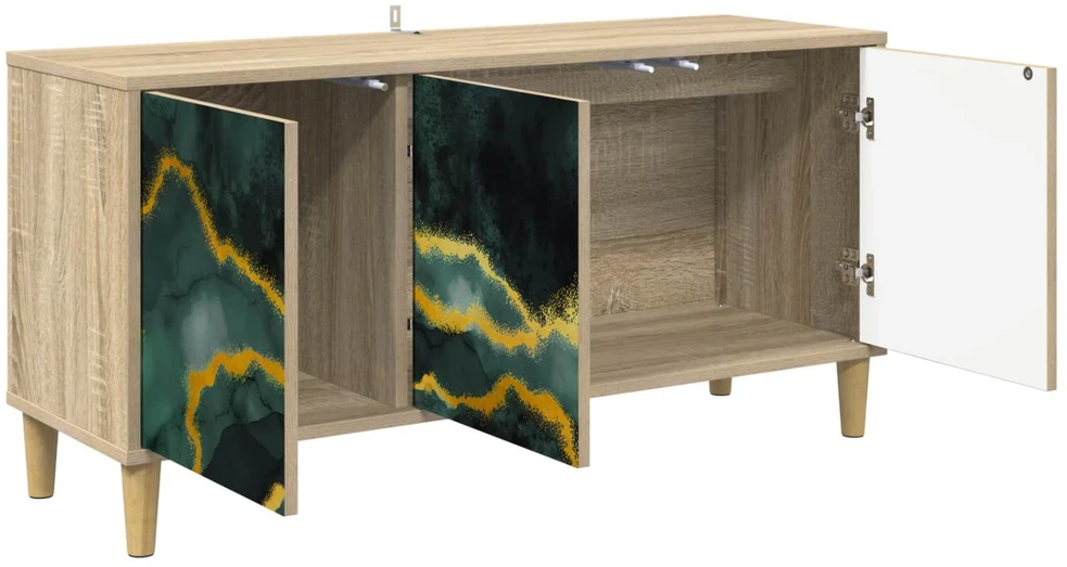 TV staliukas Televizoriaus spintelė WIJHE 102 x 33 x 50 cm Sonoma ąžuolo