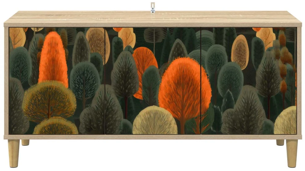 TV staliukas Televizoriaus spintelė ZAANDAM 102 x 33 x 50 cm Sonoma ąžuolo