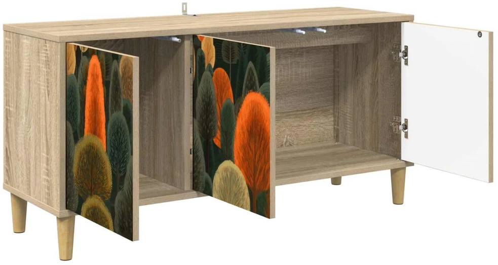 TV staliukas Televizoriaus spintelė ZAANDAM 102 x 33 x 50 cm Sonoma ąžuolo