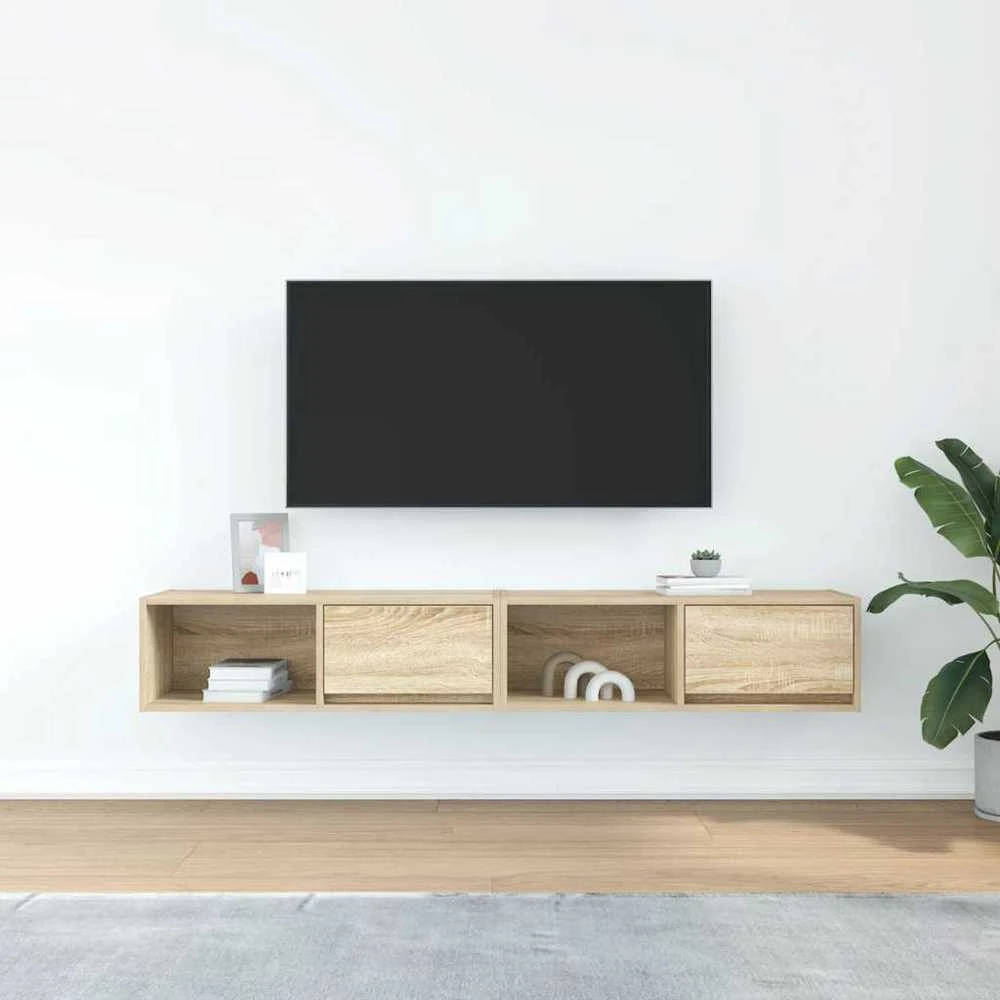 TV staliukas Televizoriaus spintelės, 2vnt., 80x31x25,5 cm, mediena