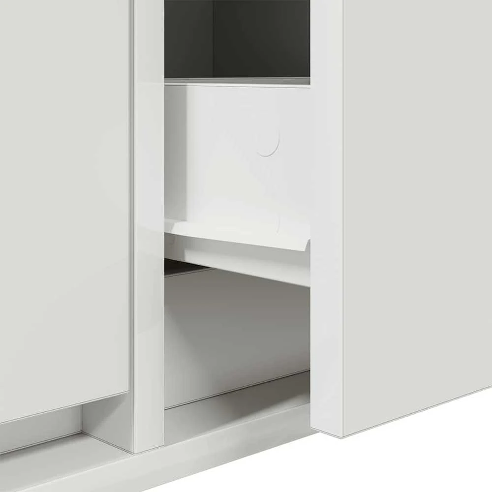 TV staliukas Televizoriaus spintelės, 2vnt., baltos, 60x31x25,5 cm, mediena