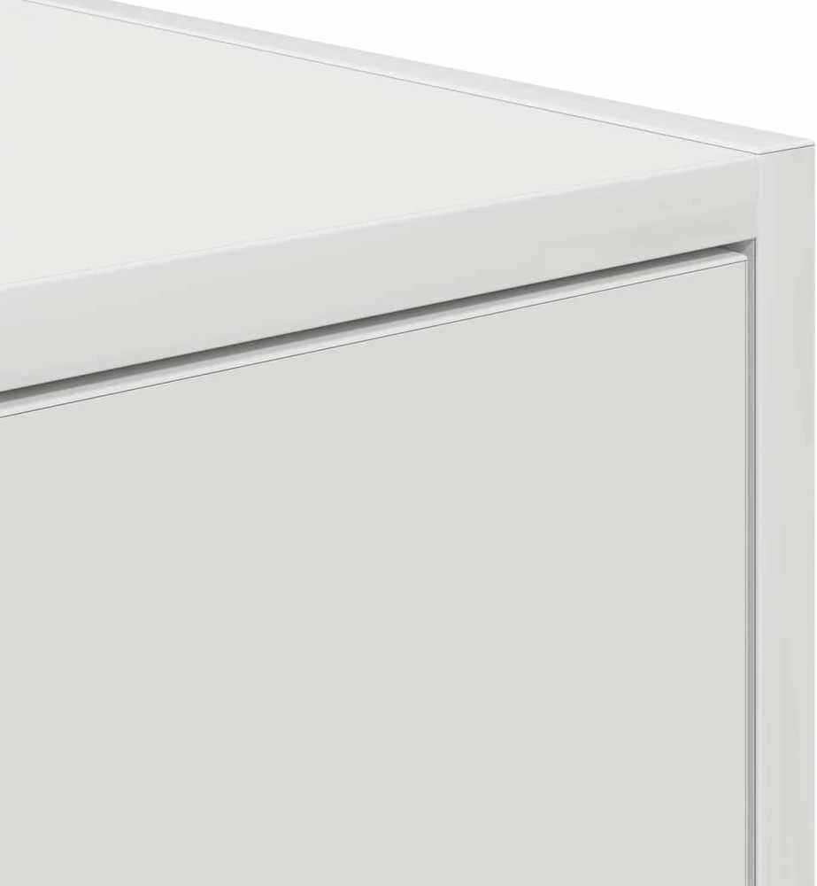 TV staliukas Televizoriaus spintelės, 2vnt., baltos, 80x31x25,5 cm, mediena