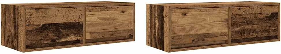 TV staliukas Televizoriaus spintelės, 2vnt., medienos, 80x31x25,5cm, mediena
