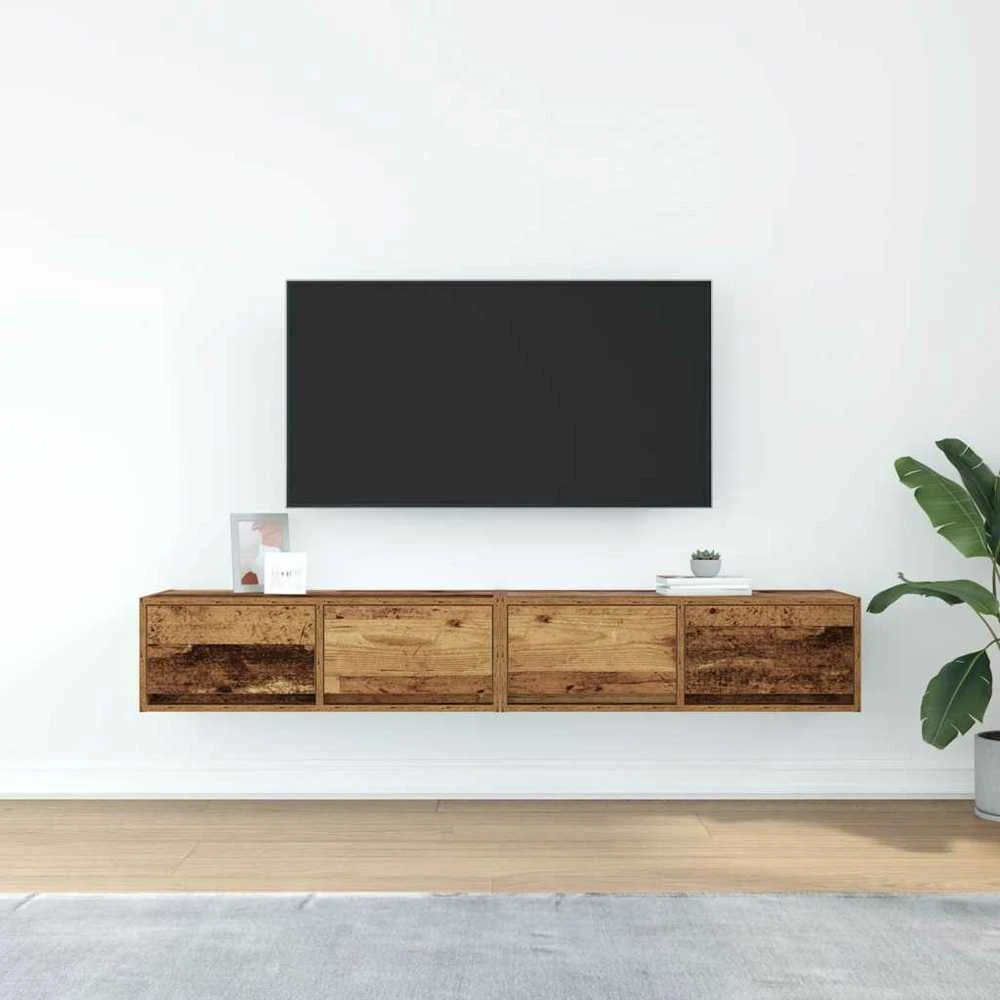 TV staliukas Televizoriaus spintelės, 2vnt., medienos, 80x31x25,5cm, mediena