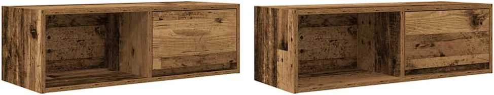 TV staliukas Televizoriaus spintelės, 2vnt., medienos, 80x31x25,5cm, mediena
