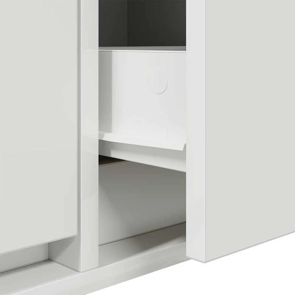 TV staliukas Televizoriaus spintelės, 2vnt., baltos, 80x31x25,5 cm, mediena