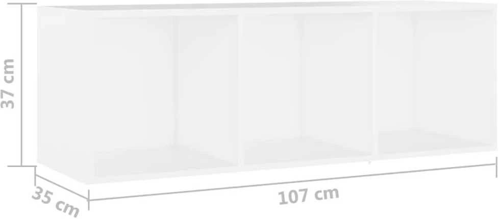 TV staliukas Televizoriaus spintelės, 3vnt., baltos, 107x35x37cm, MDP