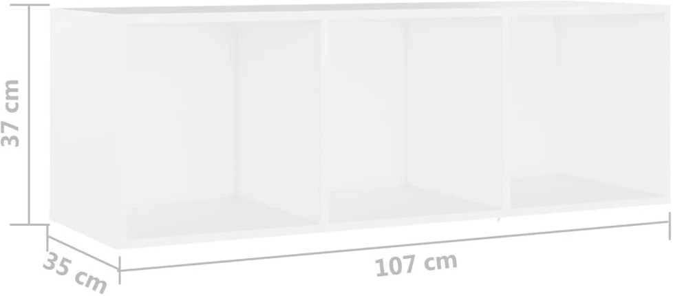 TV staliukas Televizoriaus spintelės, 4vnt., baltos, 107x35x37cm, MDP
