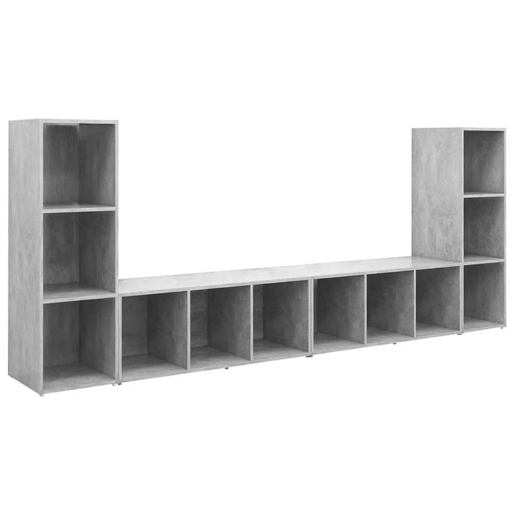 TV staliukas Televizoriaus spintelės, 4vnt., pilkos, 107x35x37cm, MDP