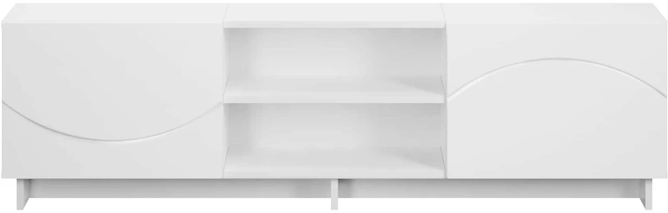 TV staliukas Televizoriaus stovas 140 x 34.5 x 40 cm Balta Apdirbta mediena
