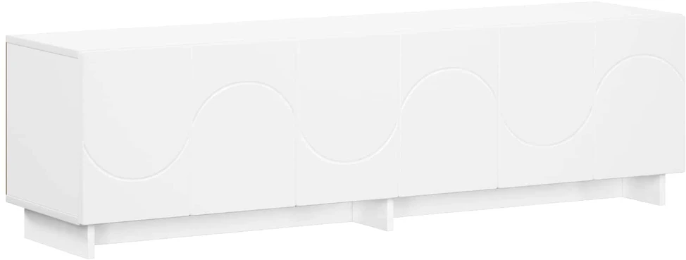 TV staliukas Televizoriaus stovas 140 x 34,5 x 40 cm Balta Apdirbta mediena