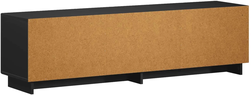 TV staliukas Televizoriaus stovas 140 x 34,5 x 40 cm Juoda Apdirbta mediena