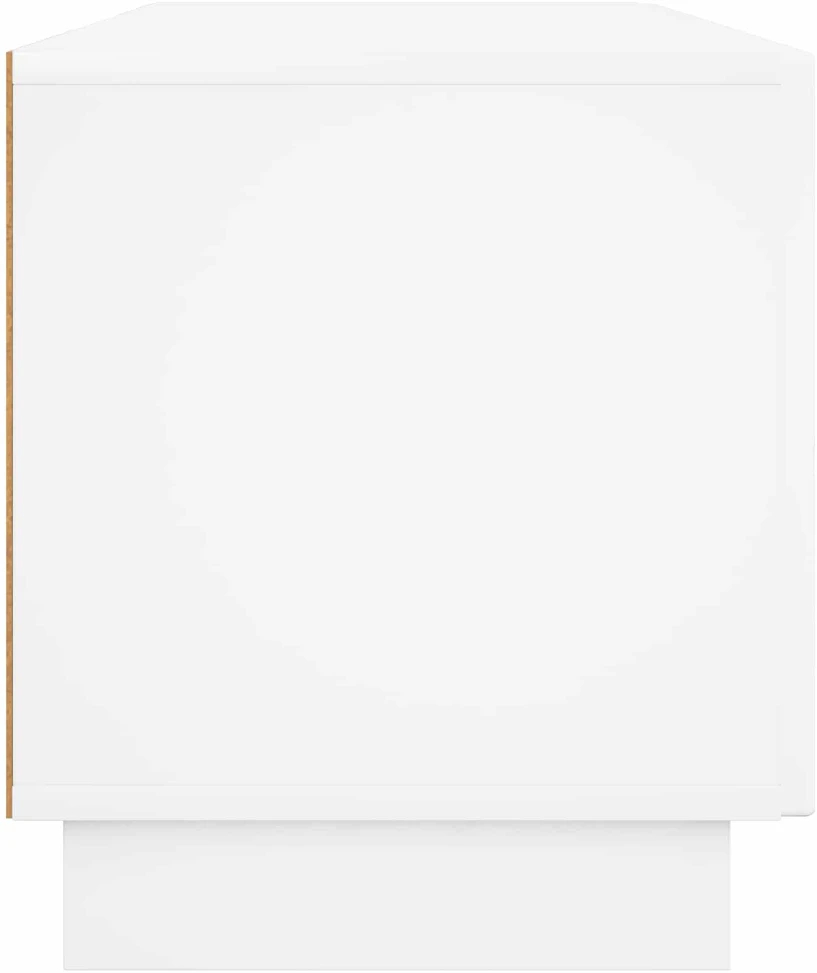 TV staliukas Televizoriaus stovas 140 x 34,5 x 40 cm Itin blizgi balta
