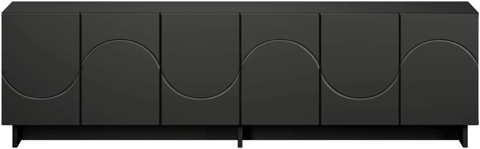 TV staliukas Televizoriaus stovas 140 x 34,5 x 40 cm Juoda Apdirbta mediena