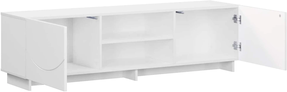 TV staliukas Televizoriaus stovas 140 x 34.5 x 40 cm Balta Apdirbta mediena