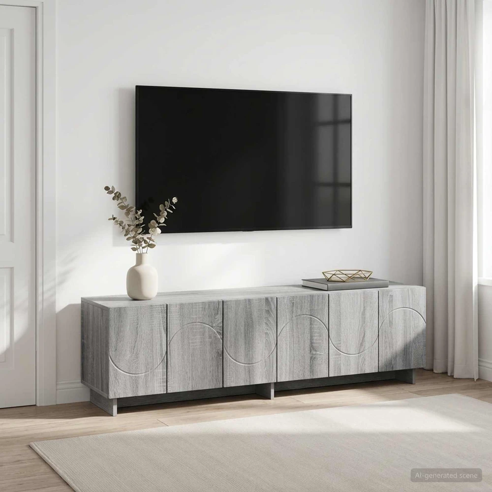 TV staliukas Televizoriaus stovas 140 x 34,5 x 40 cm Pilka Sonoma