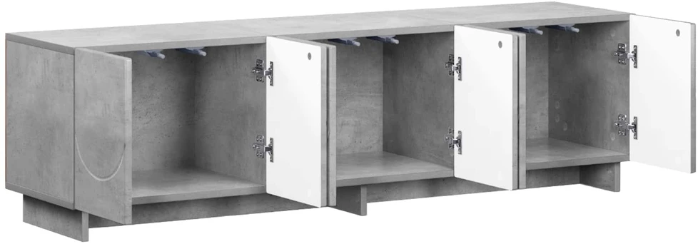 TV staliukas Televizoriaus stovas 140 x 34,5 x 40 cm Betono pilka
