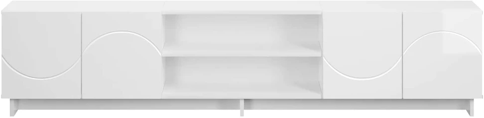 TV staliukas Televizoriaus stovas 179.5 x 34.5 x 40 cm Itin blizgi balta