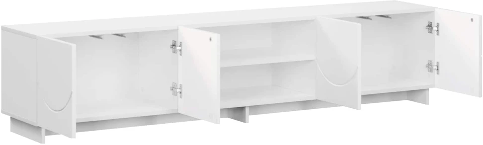 TV staliukas Televizoriaus stovas 180 x 34,5 x 40 cm Balta Apdirbta mediena