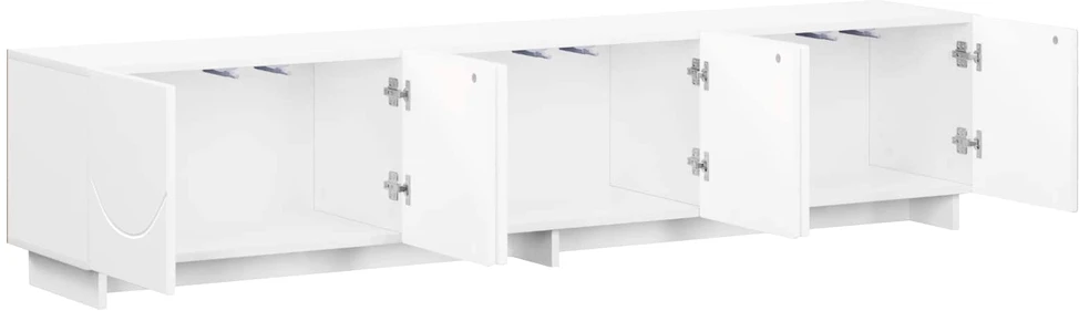 TV staliukas Televizoriaus stovas 179.5 x 34.5 x 40 cm Balta