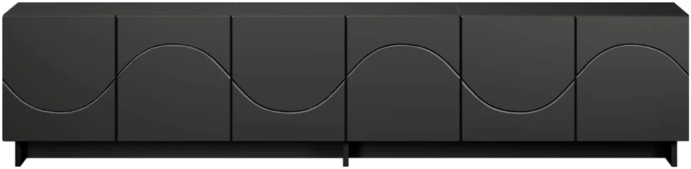 TV staliukas Televizoriaus stovas 179.5 x 34.5 x 40 cm Juoda