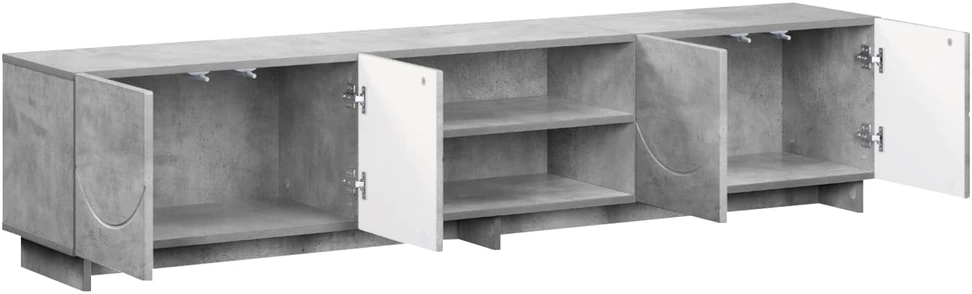 TV staliukas Televizoriaus stovas 179.5 x 34.5 x 40 cm Betono pilka
