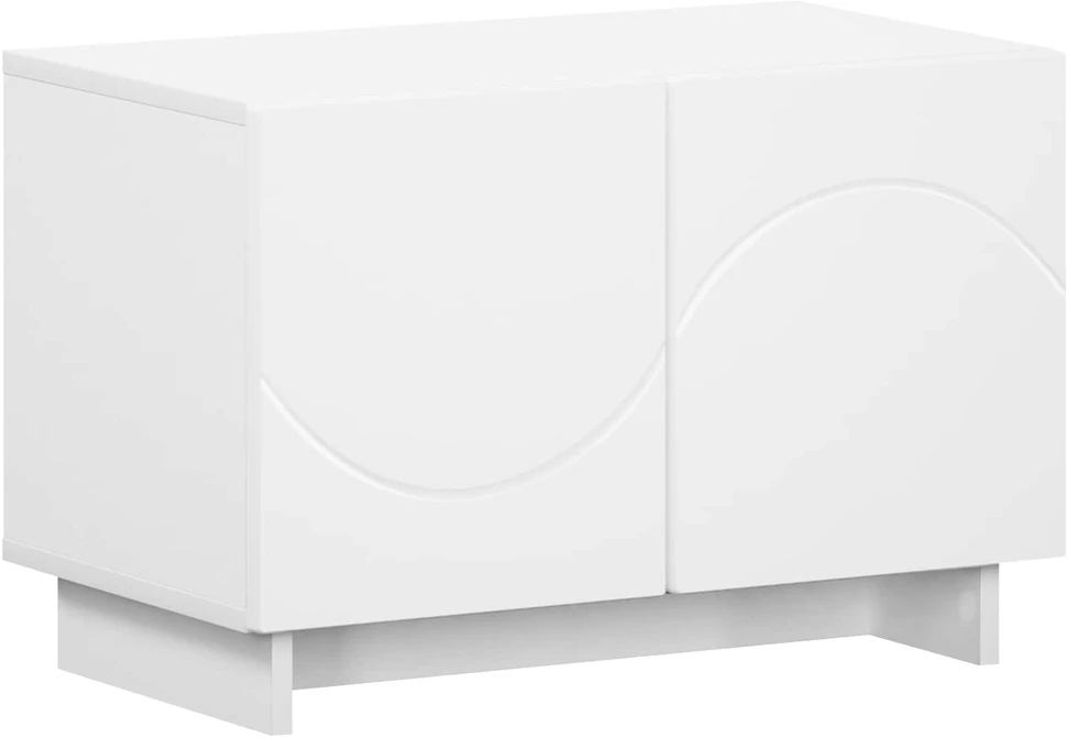 TV staliukas Televizoriaus stovas 60 x 34,5 x 40 cm Balta Apdirbta mediena