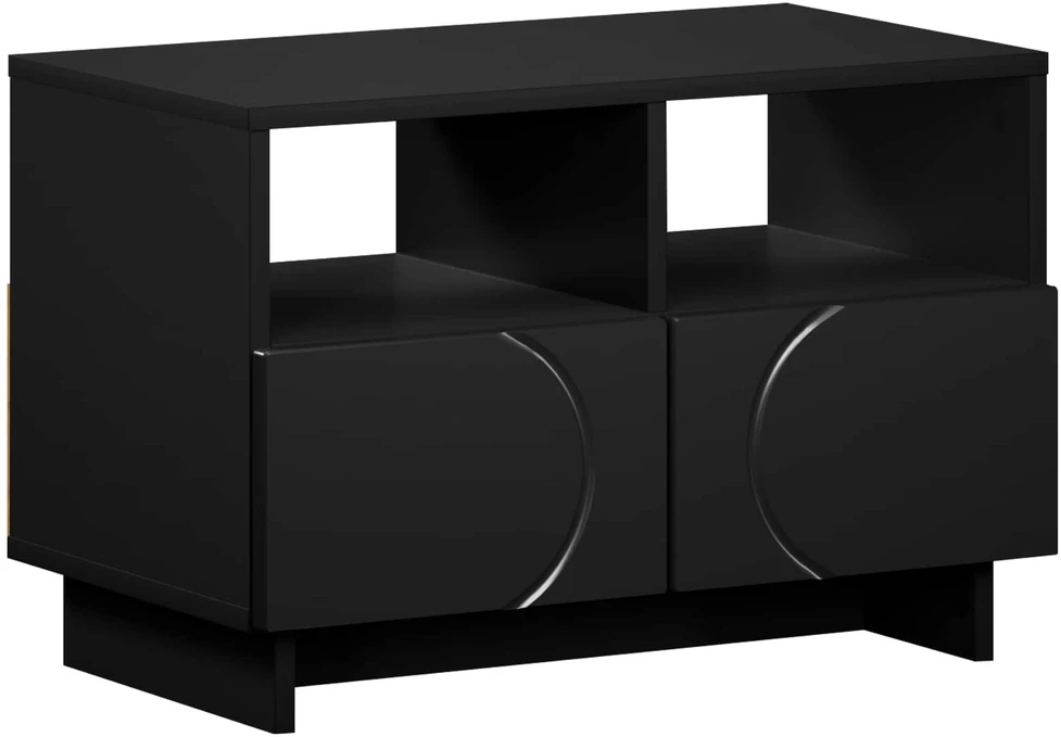 TV staliukas Televizoriaus stovas 60 x 34.5 x 40 cm Juoda Apdirbta mediena