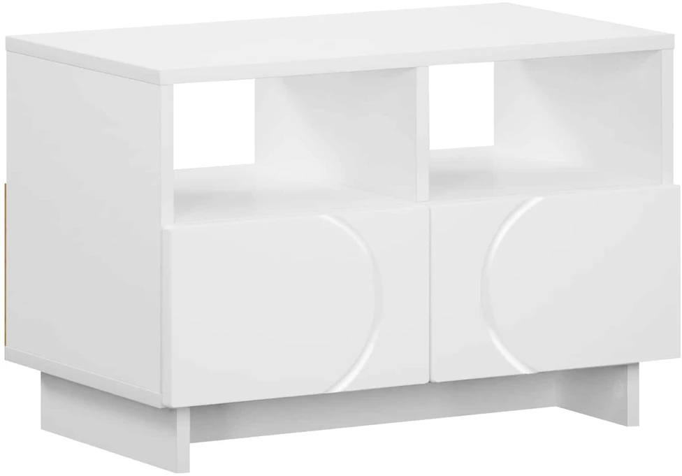 TV staliukas Televizoriaus stovas 60 x 34,5 x 40 cm Balta Apdirbta mediena