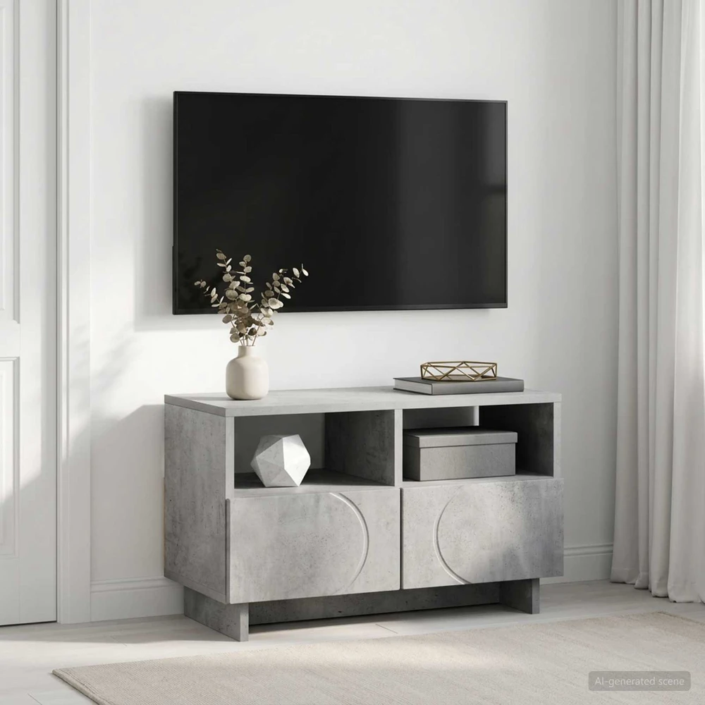 TV staliukas Televizoriaus stovas 60 x 34.5 x 40 cm Betono pilka