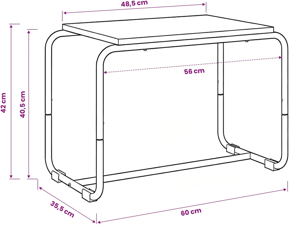 TV staliukas Televizoriaus stovas 60 x 35,5 x 42 cm Dūminio ąžuolo