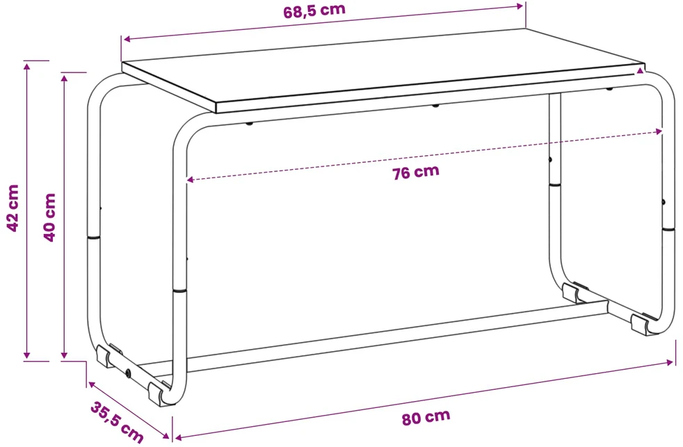 TV staliukas Televizoriaus stovas 80 x 35,5 x 42 cm Sonoma ąžuolas