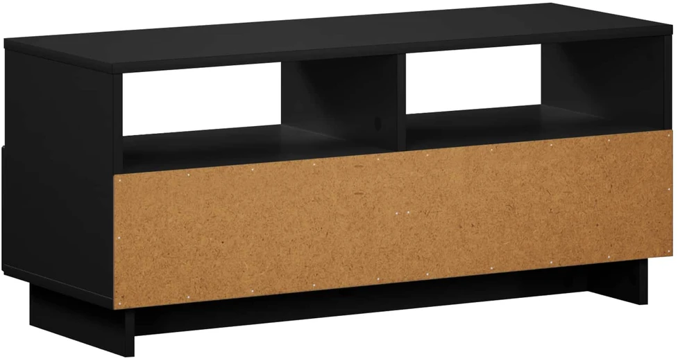 TV staliukas Televizoriaus stovas 90 x 34.5 x 40 cm Juoda Apdirbta mediena