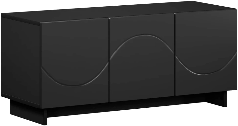 TV staliukas Televizoriaus stovas 90 x 34.5 x 40 cm Juoda Apdirbta mediena