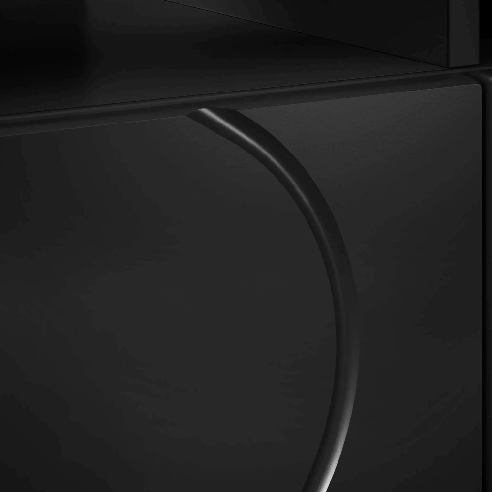 TV staliukas Televizoriaus stovas 90 x 34.5 x 40 cm Juoda Apdirbta mediena