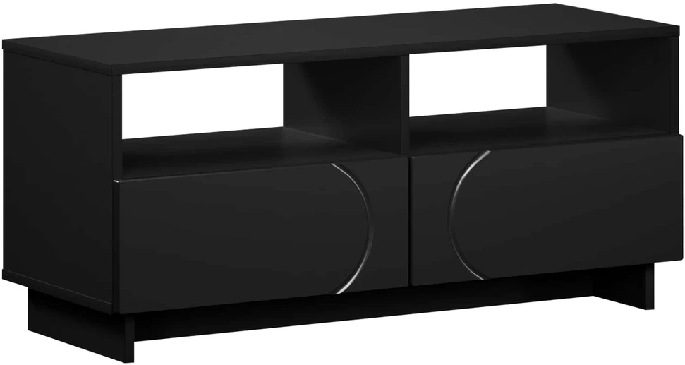 TV staliukas Televizoriaus stovas 90 x 34.5 x 40 cm Juoda Apdirbta mediena