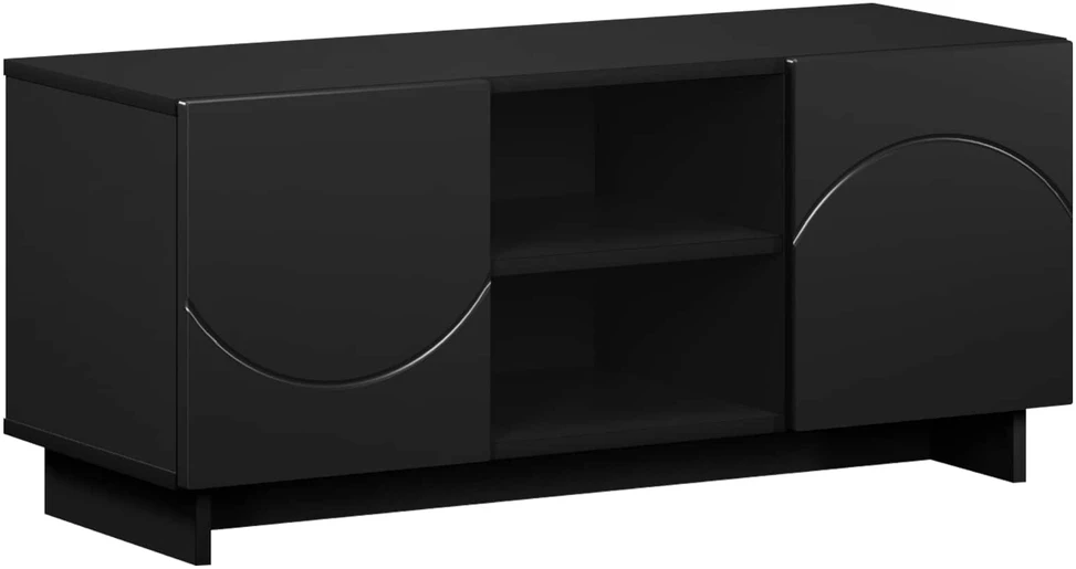 TV staliukas Televizoriaus stovas 90 x 34.5 x 40 cm Juoda Apdirbta mediena