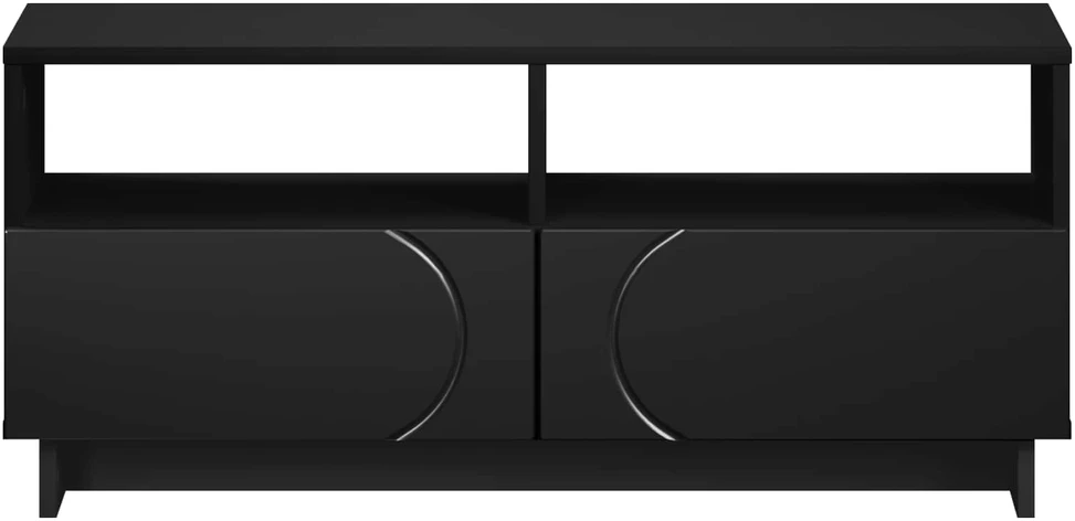 TV staliukas Televizoriaus stovas 90 x 34.5 x 40 cm Juoda Apdirbta mediena