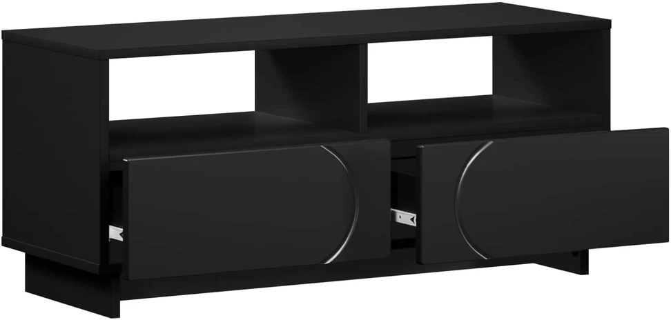 TV staliukas Televizoriaus stovas 90 x 34.5 x 40 cm Juoda Apdirbta mediena