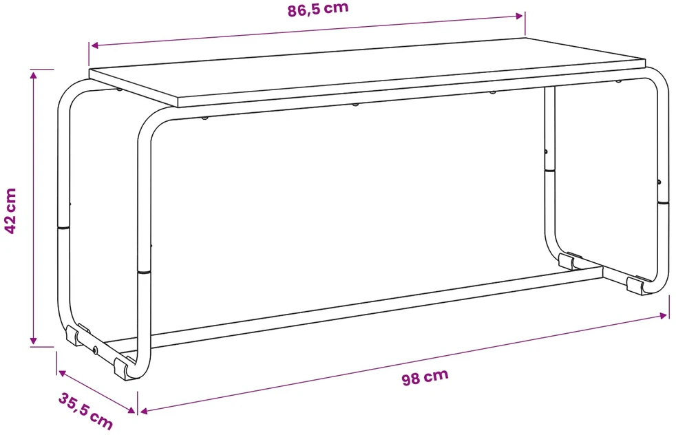 TV staliukas Televizoriaus stovas 98 x 35.5 x 42 cm Juodojo ąžuolo