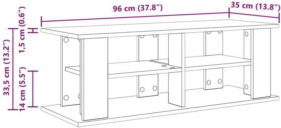 TV staliukas Televizoriaus stovas 96 x 35 x 33,5 cm Amatininkų ąžuolas