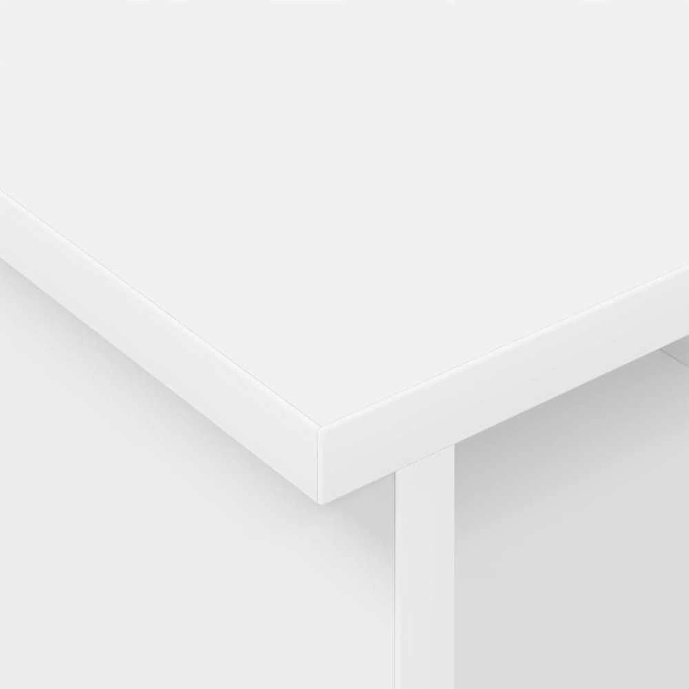 TV staliukas Televizoriaus stovas 100 x 35 x 35 cm Balta Apdirbta mediena