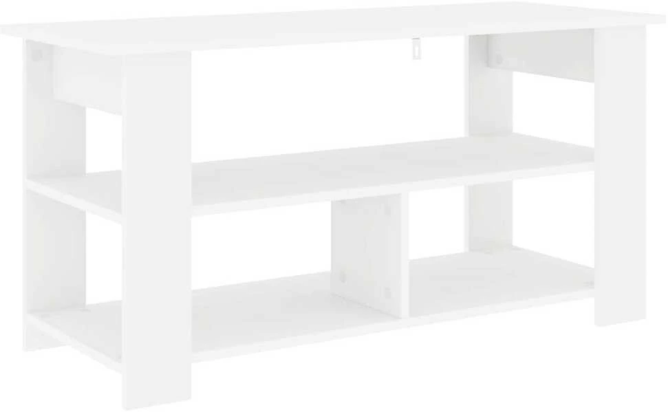 TV staliukas Televizoriaus stovas Balta 100 x 40 x 50 cm