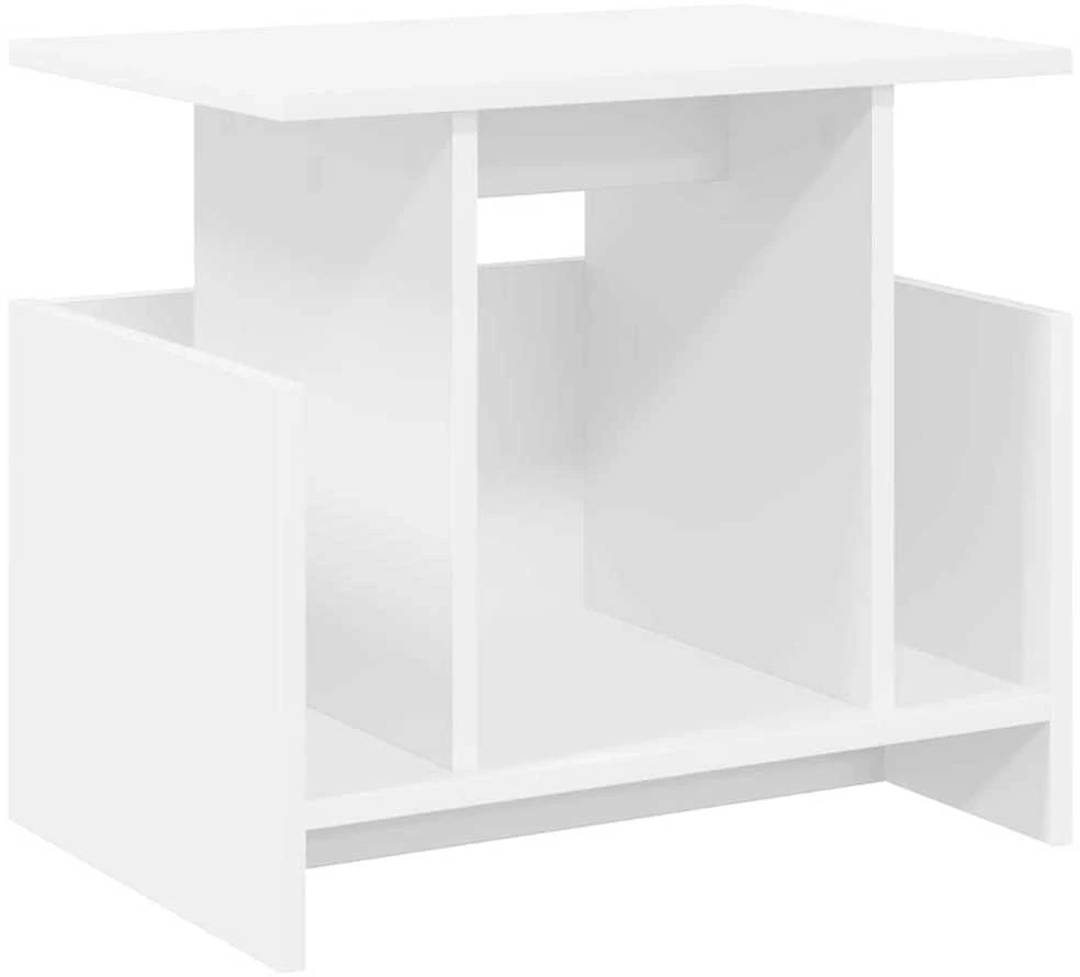 TV staliukas Televizoriaus stovas 50 x 35 x 45 cm Balta Apdirbta mediena