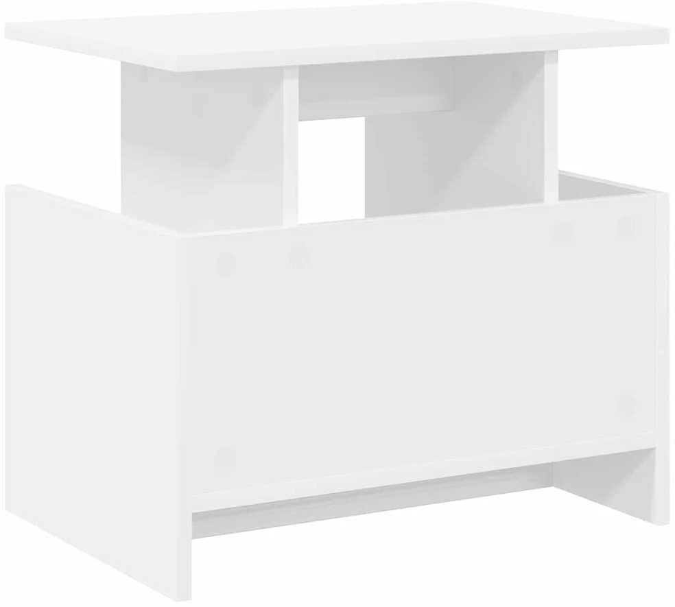TV staliukas Televizoriaus stovas 50 x 35 x 45 cm Balta Apdirbta mediena