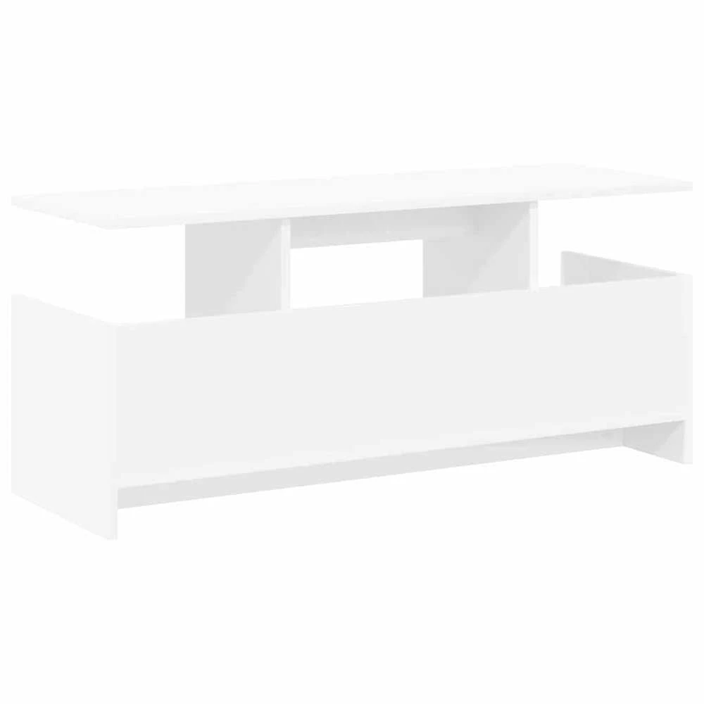 TV staliukas Televizoriaus stovas 102 x 35 x 45 cm Balta Apdirbta mediena