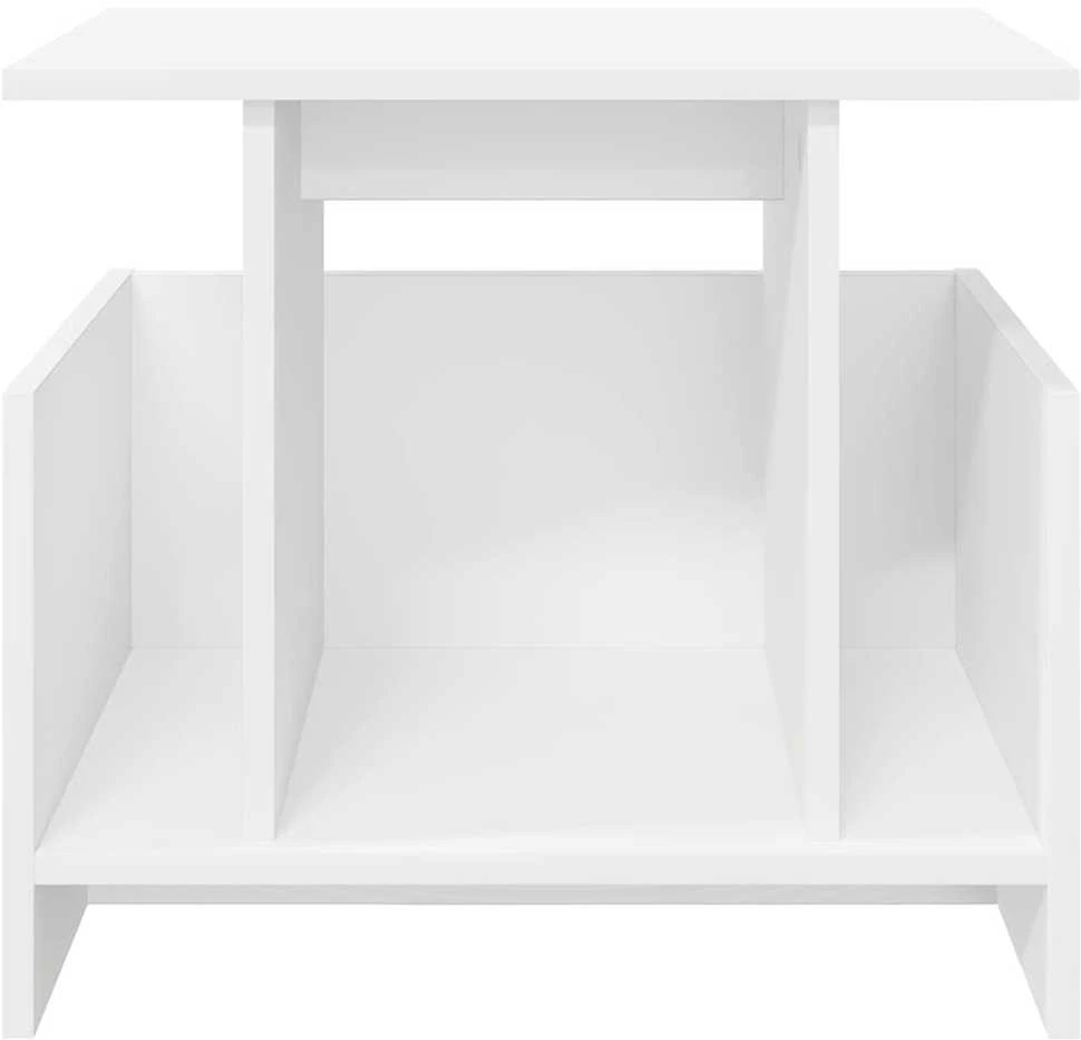 TV staliukas Televizoriaus stovas 50 x 35 x 45 cm Balta Apdirbta mediena